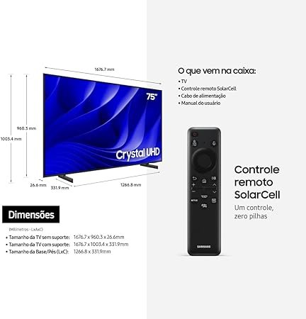 Samsung Smart Big TV 75 Crystal UHD 4K 75DU8000 - 3