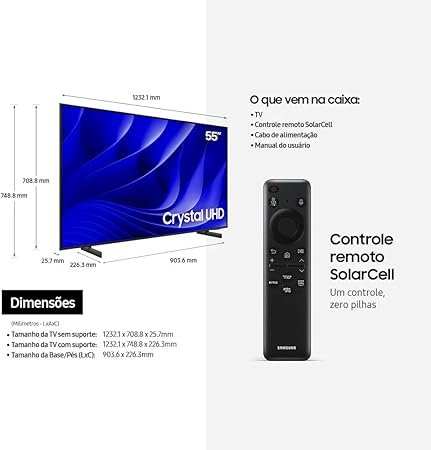 Samsung Smart TV 55 Crystal UHD 4K 55DU8000 - 3